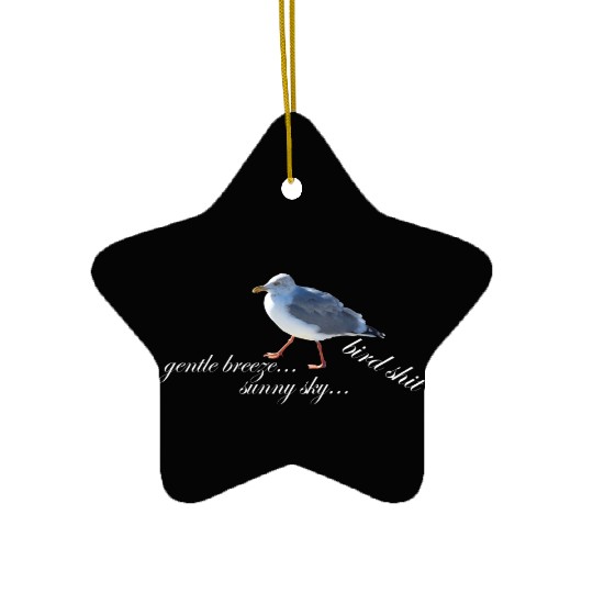 sun sea atlantic coast seagull holidays bird shit Ceramic Ornaments