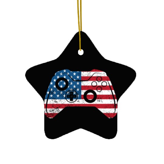 USA Gamer Gaming Ceramic Ornaments