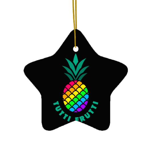 Pineapple / Tutti Frutti / Pride / LGBTQ Ceramic Ornaments