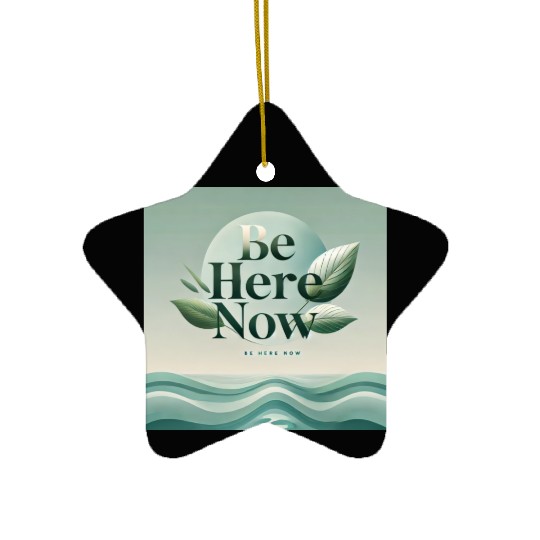 "Be Here Now - Mindful Living" Ceramic Ornaments