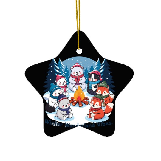 Winter wonderland vibes Ceramic Ornaments