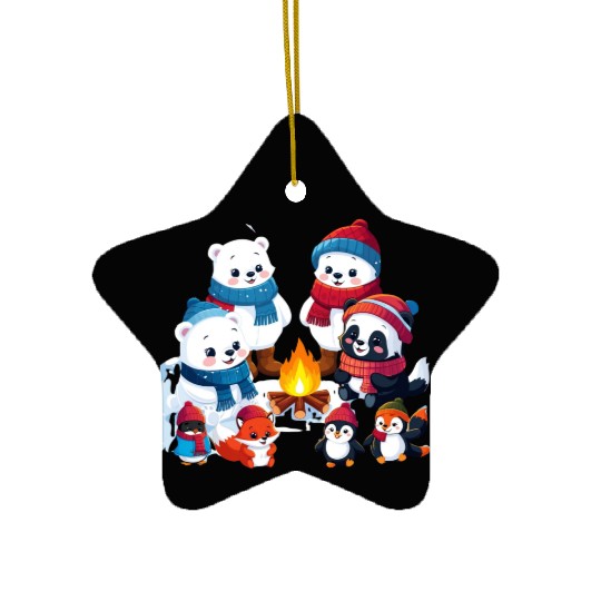Winter Wonderland Critters Ceramic Ornaments