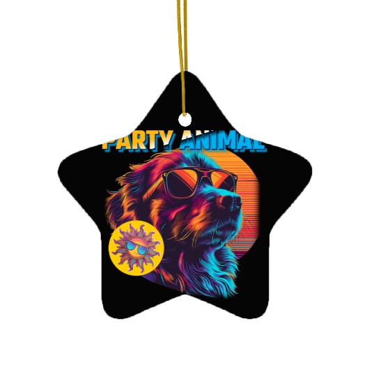 Party Animal Vintage Ceramic Ornaments
