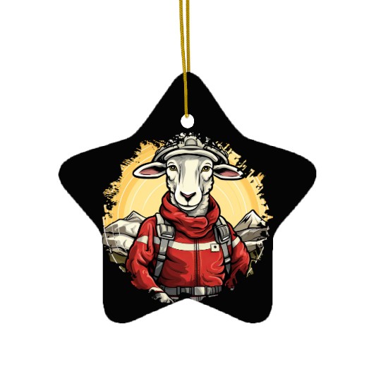 Sheep Firefighter Ceramic Ornaments