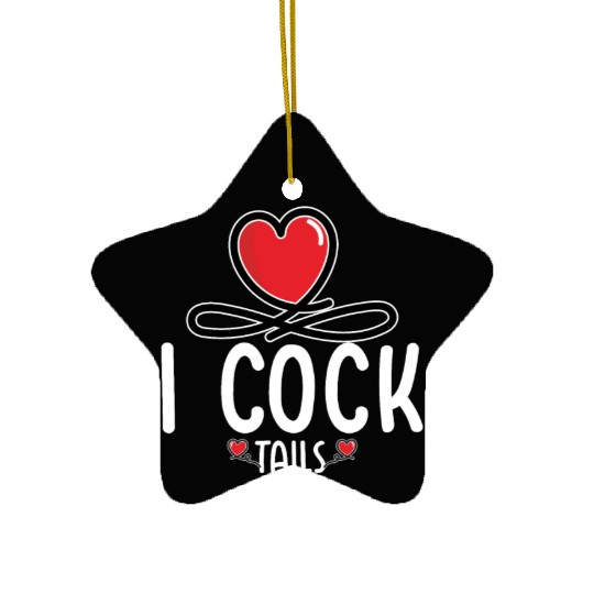 Funny I Love Cocktails 6 Ceramic Ornaments