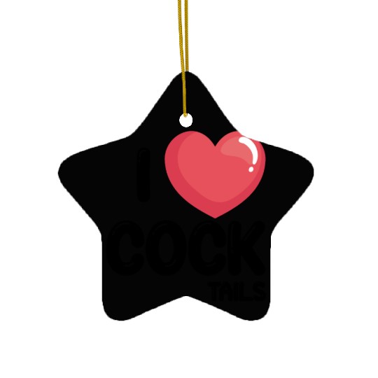 Funny I Love Cocktails 1 Ceramic Ornaments