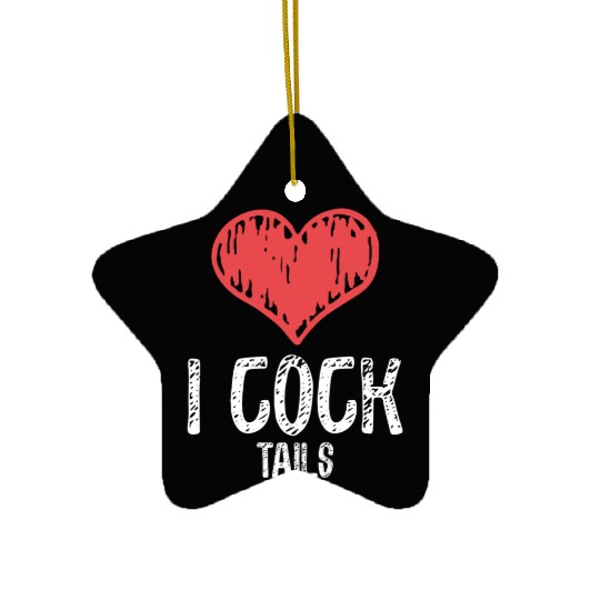 Funny I Love Cocktails 4 Ceramic Ornaments