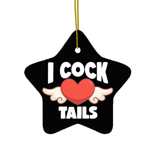Funny I Love Cocktails 8 Ceramic Ornaments