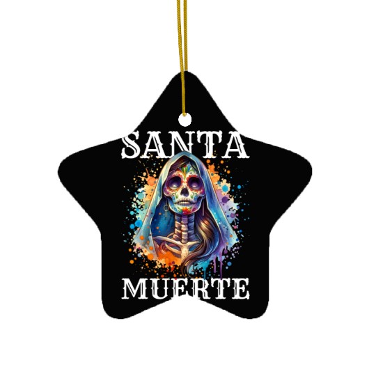 Santa Muerte for Karnival, Halloween and Día de Ceramic Ornaments