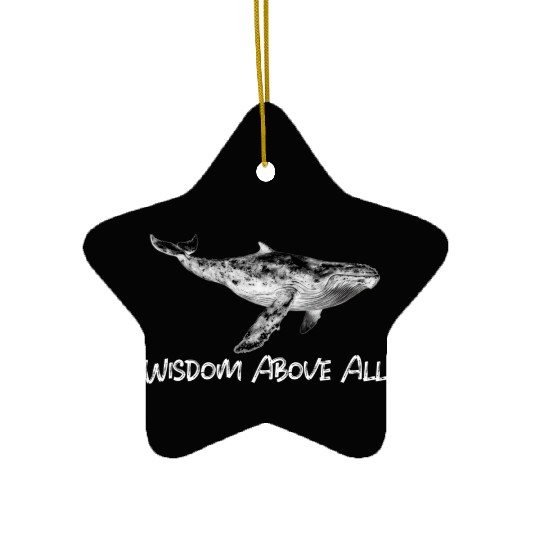 Whale Stoic Ceramic Ornaments Wisdom Above All