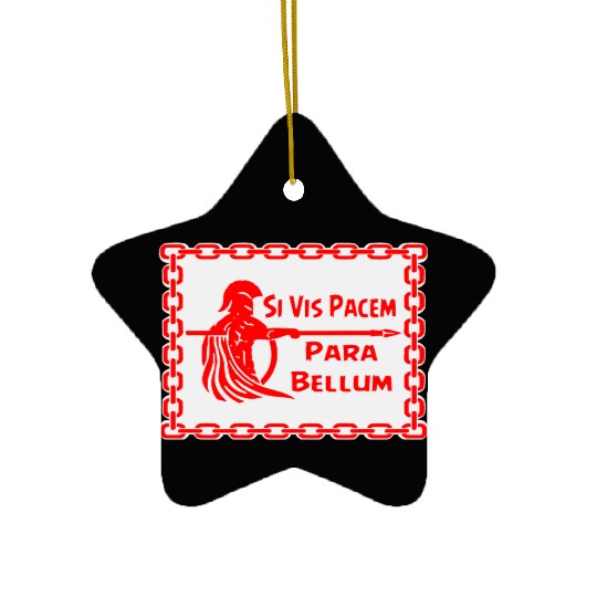 Spartan Si Vis Pacem Para Bellum LIKE US ON FB #U Ceramic Ornaments