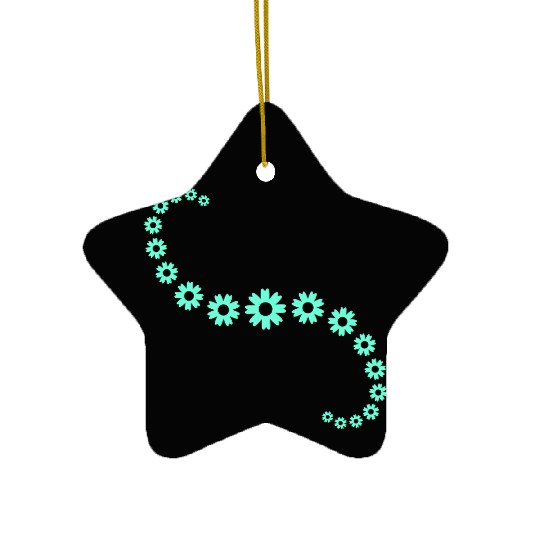 Many Pretty Daisy Flowers Decorative Nature Design Ceramic Ornaments