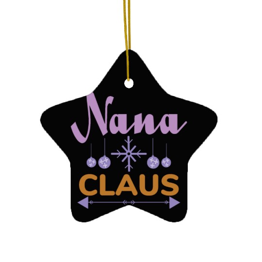 Nana Claus Ceramic Ornaments