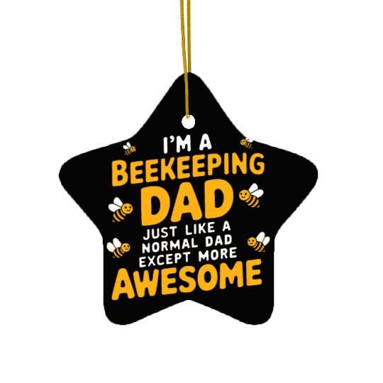 Beekeeping dad Ceramic Ornaments