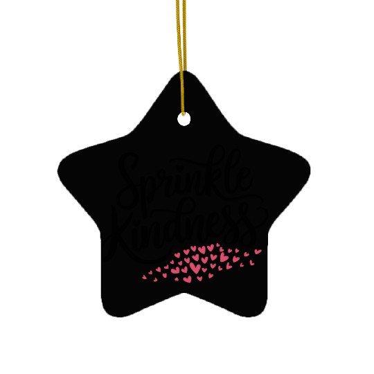 Sprinkle Kindness with Love Hearts Ceramic Ornaments