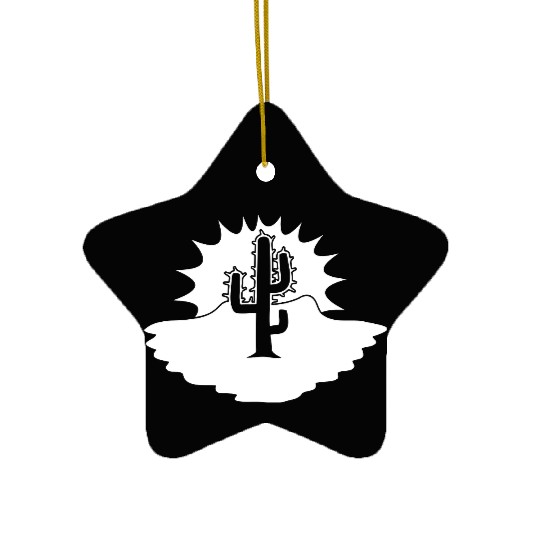 Cactus Desert Sunset Evening Sun Night Sunny Cacti Ceramic Ornaments