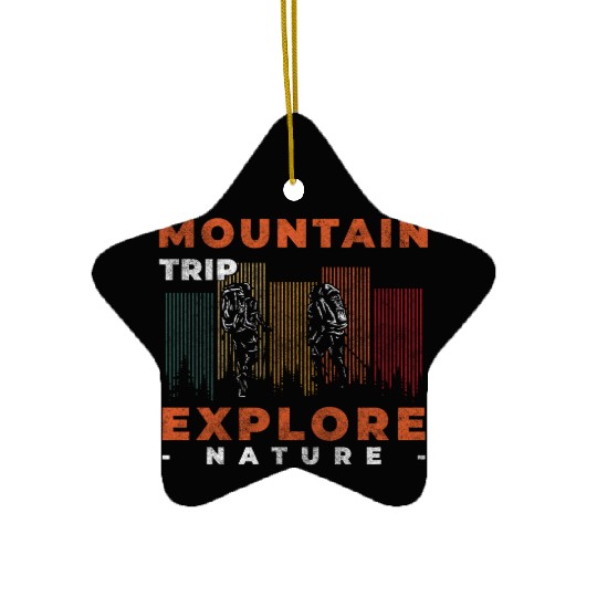 Mountaineering Outdoorsman Abseiling Ceramic Ornaments
