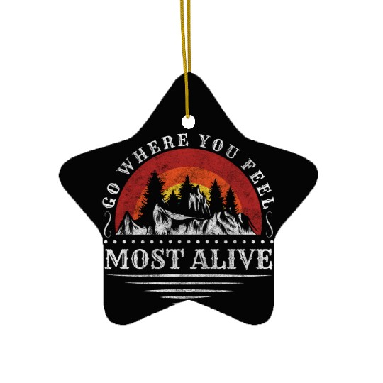 Mountaineering Peak Goal Ceramic Ornaments