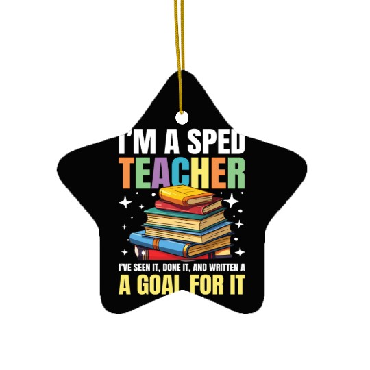 I'm a SPED teacher for a School Counselor Ceramic Ornaments