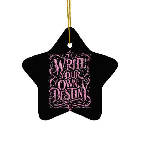 Write Your Own Destiny Ceramic Ornaments – Empowerment Ceramic Ornaments