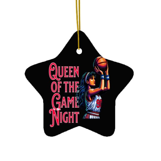 Queen of the Game Night Ceramic Ornaments – Fun Gamer Ceramic Ornaments
