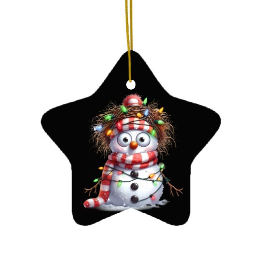 Christmas Merry Christmas For Gift Snowman Ceramic Ornaments