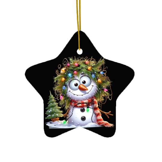 Christmas Merry Christmas For Gift Snowman Ceramic Ornaments