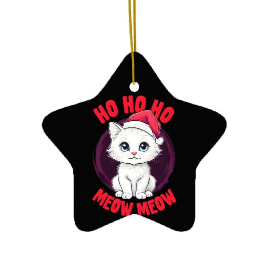 Ho Ho Ho, Meow Meow: Cute Christmas Cat Ceramic Ornaments