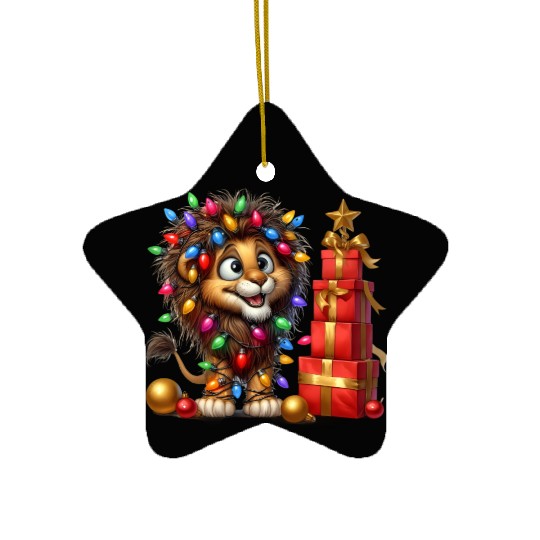 Christmas Merry Christmas For Gift Christmas Lion Ceramic Ornaments