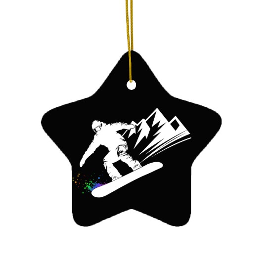 Snowboard Snowboarder Snowboarding Winter Sports Ceramic Ornaments