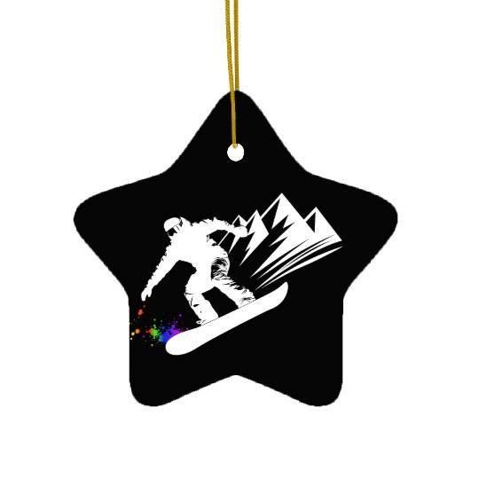 Snowboard Snowboarder Snowboarding Winter Sports Ceramic Ornaments