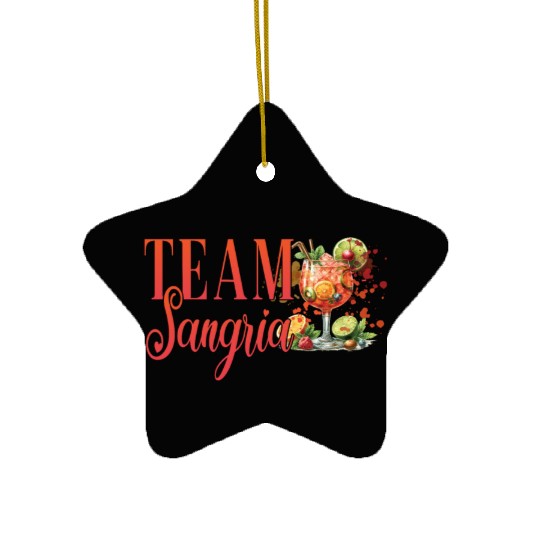Cocktail Bartender Team Sangria Ceramic Ornaments