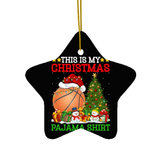 Basketball Christmas Tree Lights Ceramic Ornaments