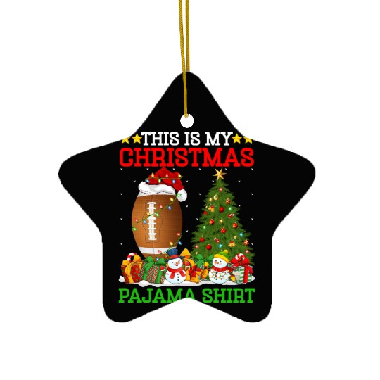 American Football Christmas Tree Lights Ceramic Ornaments