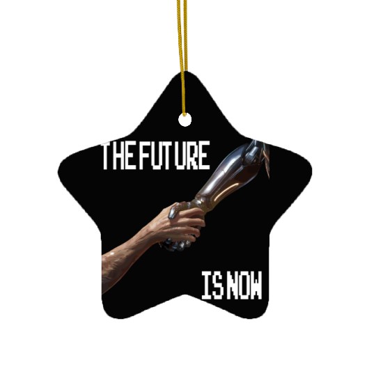 The Future is now Robot Robotic Science AI Ceramic Ornaments