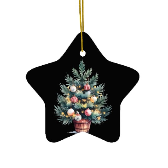 Tree Christmas, Merry Christmas Ceramic Ornaments