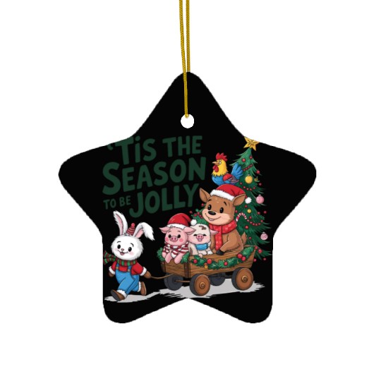 Merry Christmas, Christmas tree retro Ceramic Ornaments