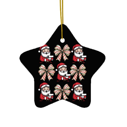 Cute Christmas, Santa Claus Funny Christmas Ceramic Ornaments