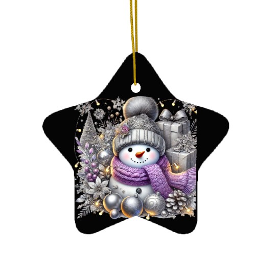 Snowman Christmas, Merry Christmas Ceramic Ornaments
