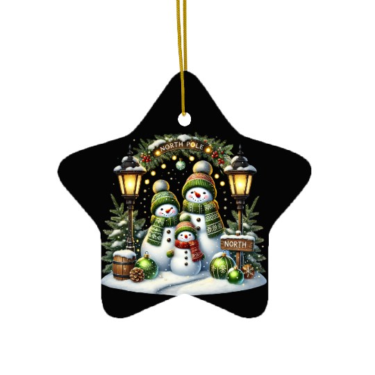 Snowman Christmas, Merry Christmas Ceramic Ornaments