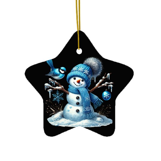 Snowman Christmas, Funny Snowman Ceramic Ornaments