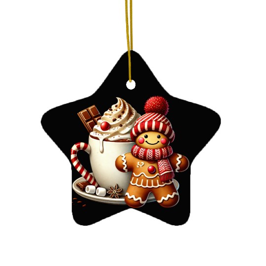 Gingerbread Christmas, Merry Christmas Ceramic Ornaments