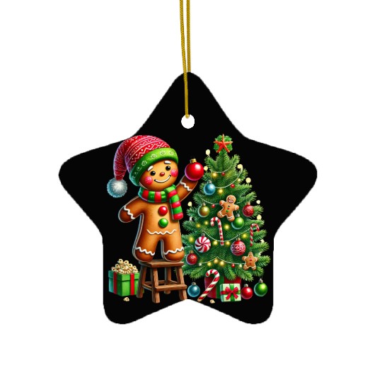 Gingerbread Christmas, Merry Christmas Ceramic Ornaments