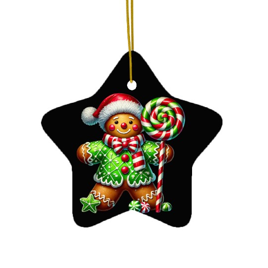 Gingerbread Christmas, Merry Christmas Ceramic Ornaments