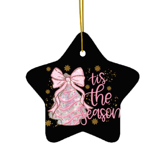 Tis The Season, Merry Christmas Ceramic Ornaments