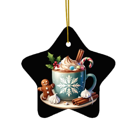 Christmas ice cream, Coquette Chistmas Ceramic Ornaments