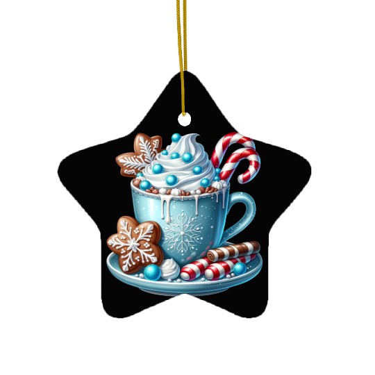 Christmas ice cream, Coquette Chistmas Ceramic Ornaments