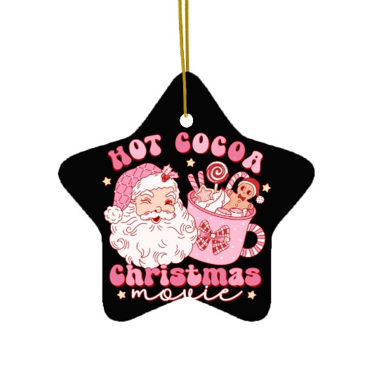 Hot cocoa Christmas movie Ceramic Ornaments