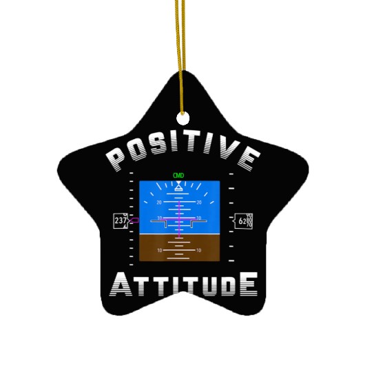 Positive Attitude Aviation Pilot - Primary Flight Ceramic Ornaments