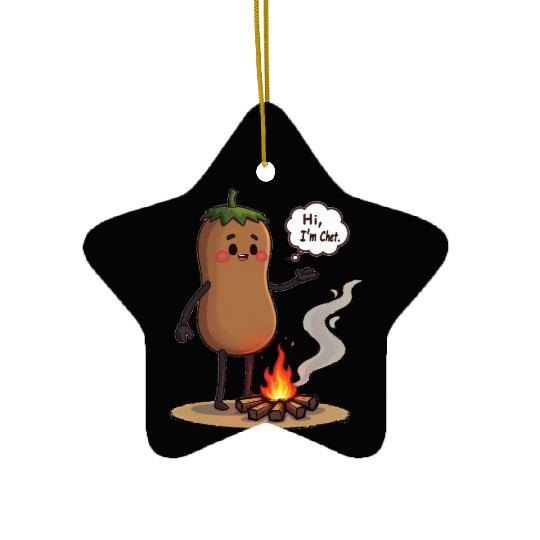 Chestnuts Roasting Christmas Cartoon Ceramic Ornaments